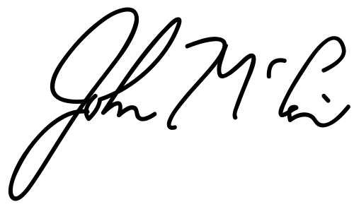ג'ון מקיין חתימה