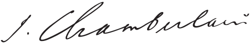 Joseph Chamberlain Signature