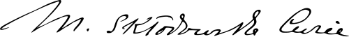 מארי קירי חתימה