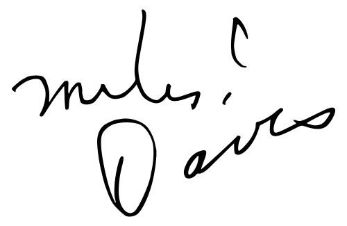 מיילס דייוויס חתימה