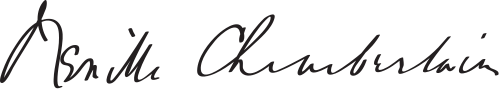 Neville Chamberlain Signature