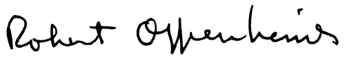 רוברט אופנהיימר חתימה
